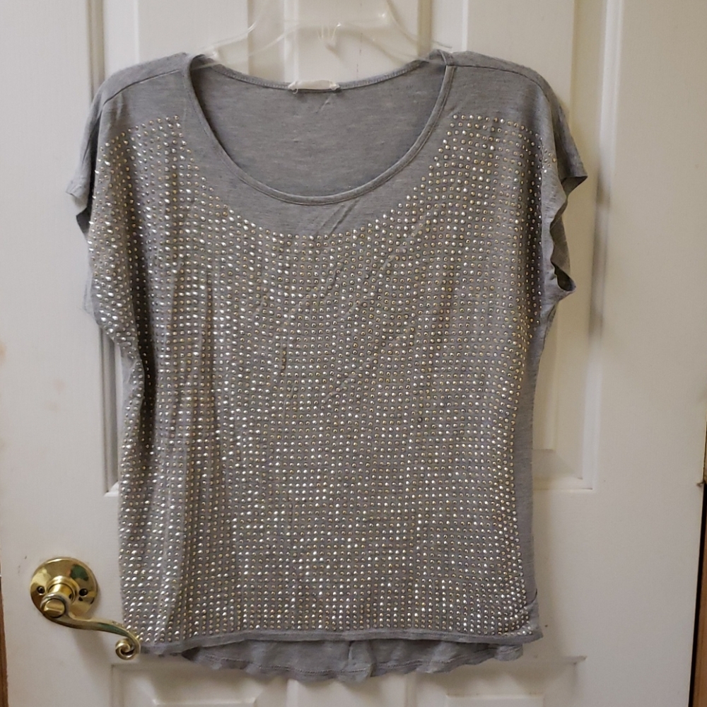 Grey top with embellishments